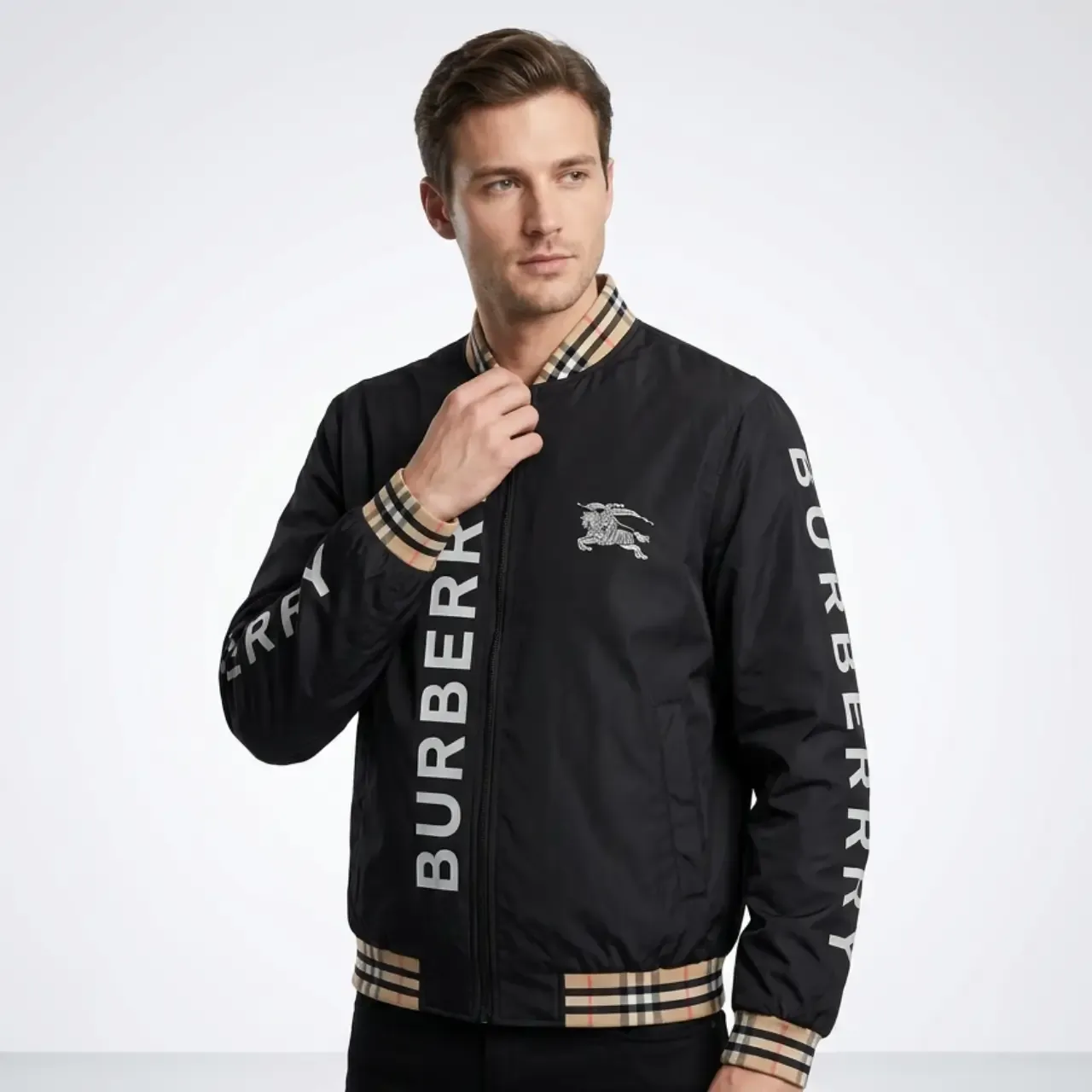 Burberry Monogram Colorblock Bomber Jacket | Forever