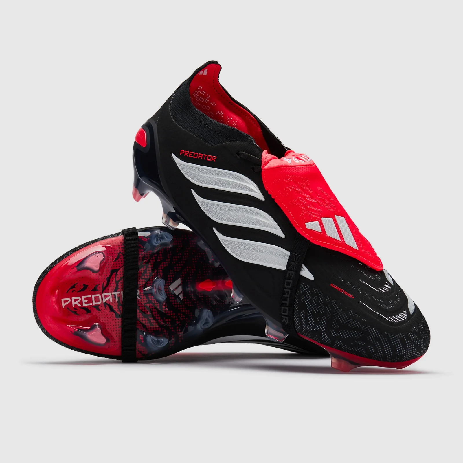 Adidas Predator Elite Tongue Firm Ground Core Black Ftwr White Lucid Red Adult Boots