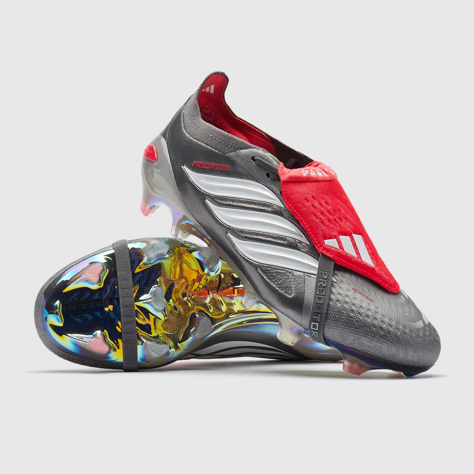 Adidas Predator Elite Tongue Firm Ground Iron Met Ftwr White Lucid Red Adult Boots