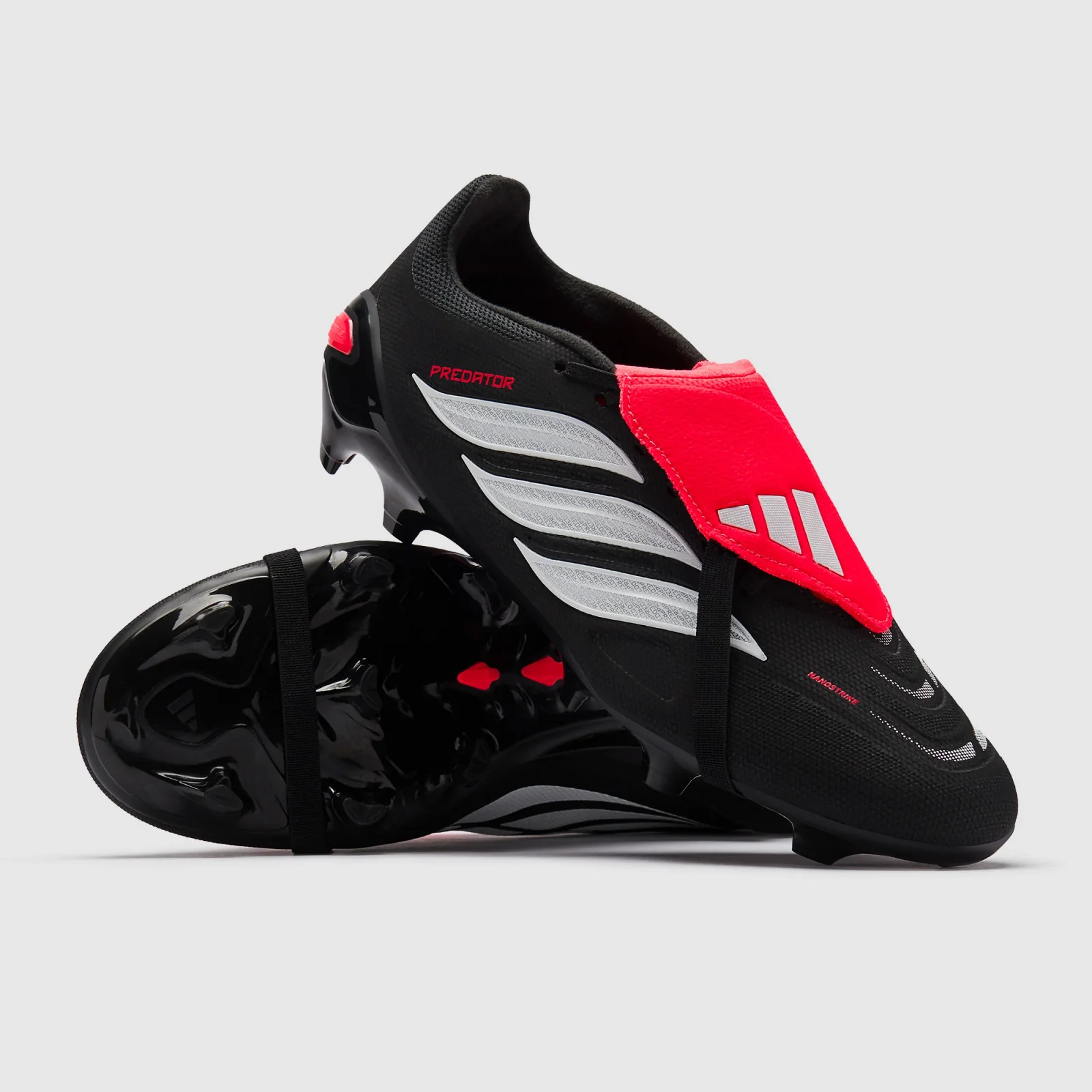 Adidas Predator League Tongue Firm Ground Core Black Ftwr White Lucid Red Adult Boots