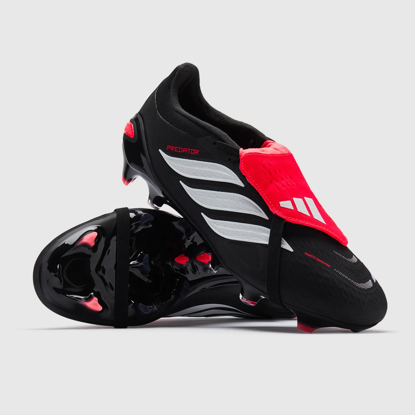 Adidas Predator Pro Tongue Firm Ground Core Black Ftwr White Lucid Red Adult Boots