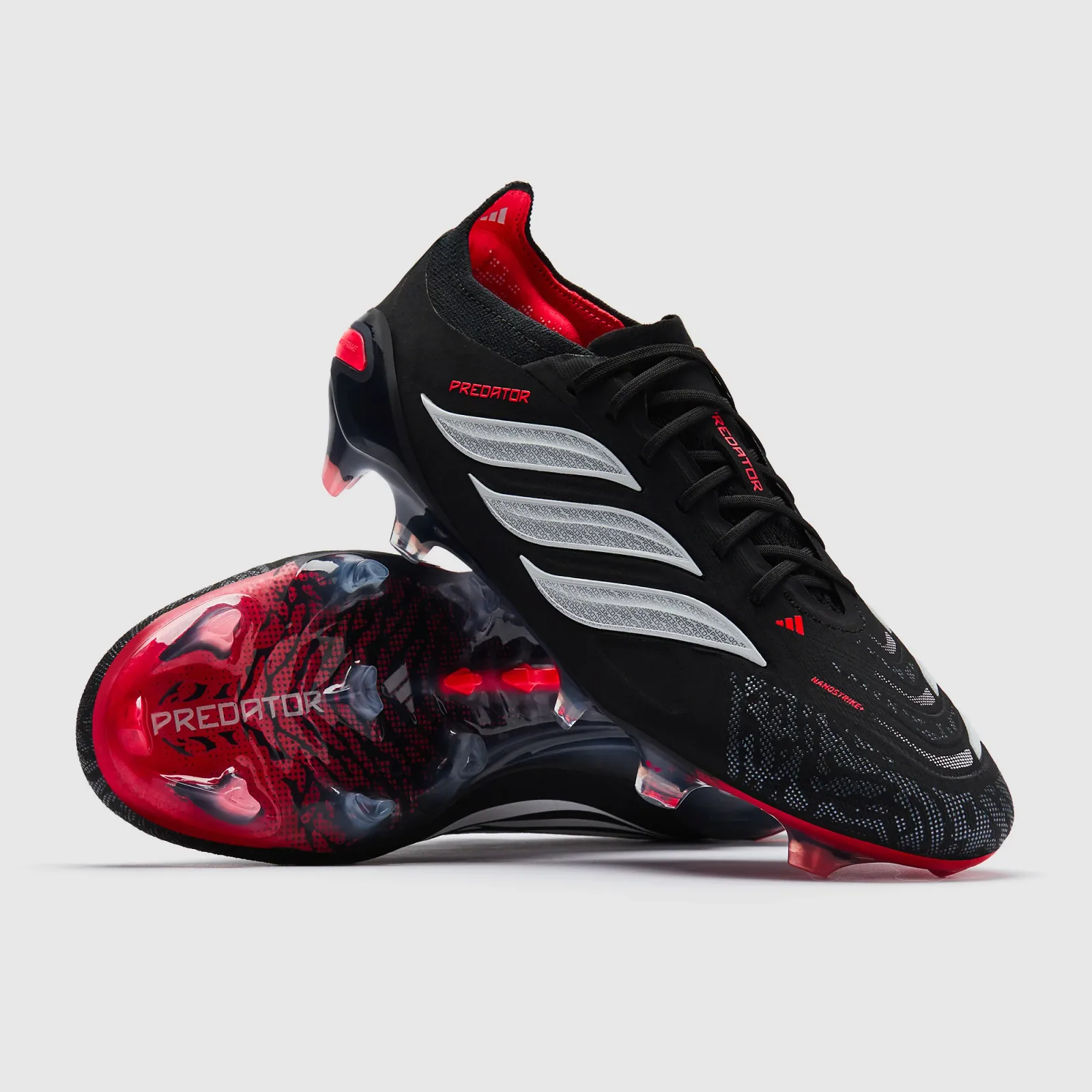 Adidas Predator Elite Firm Ground Core Black Ftwr White Lucid Red Adult Boots