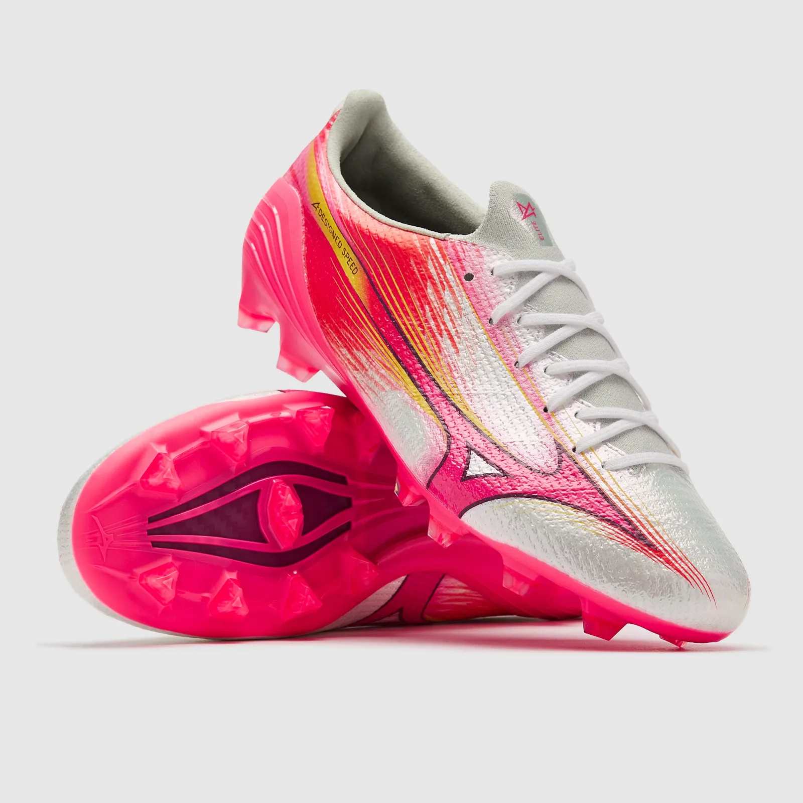 Mizuno Alpha Iii Elite Firm Ground White Fuchsia Purple Adult Boots