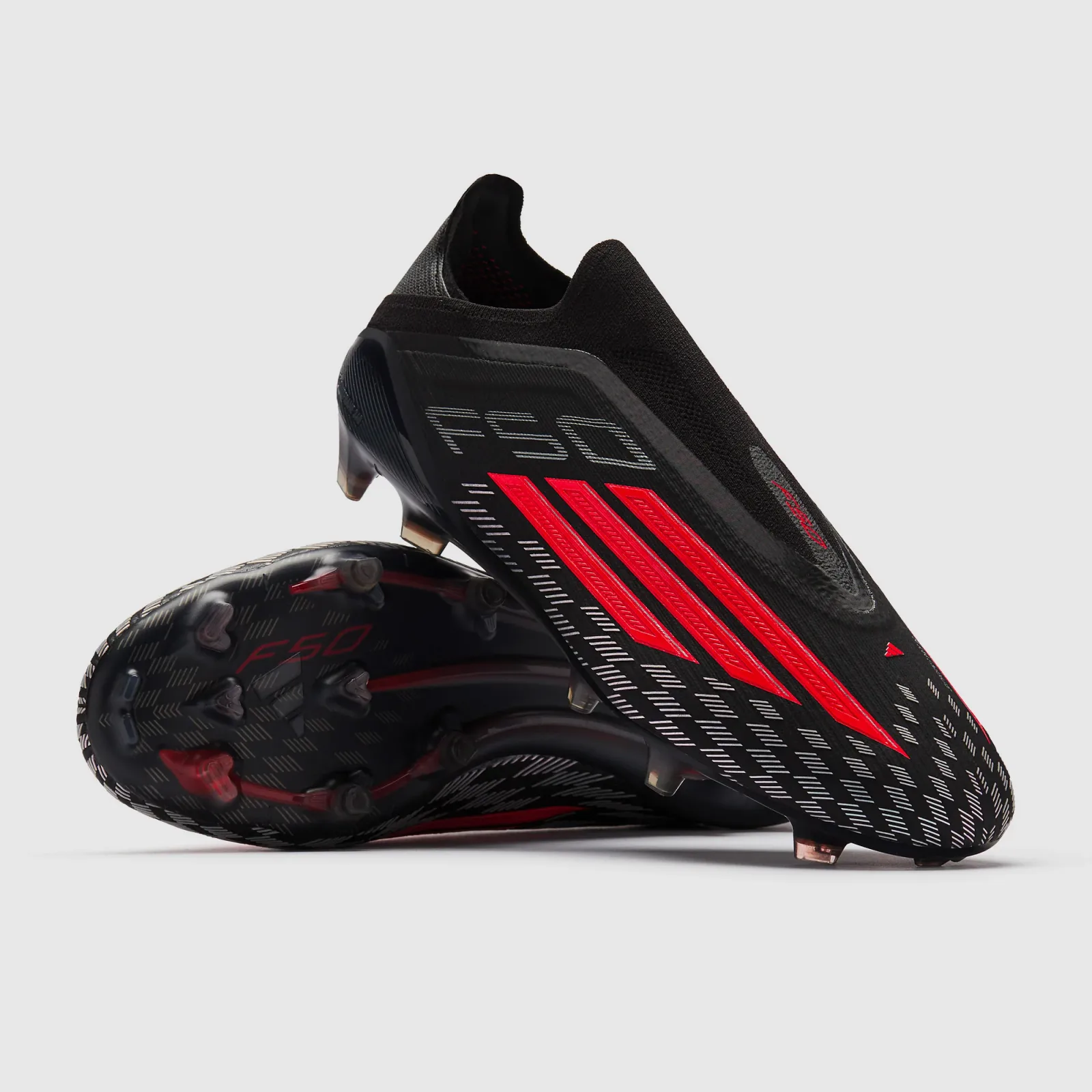 Adidas F50 Elite Laceless Firm Ground Core Black Lucid Red Core Black Adult Boots