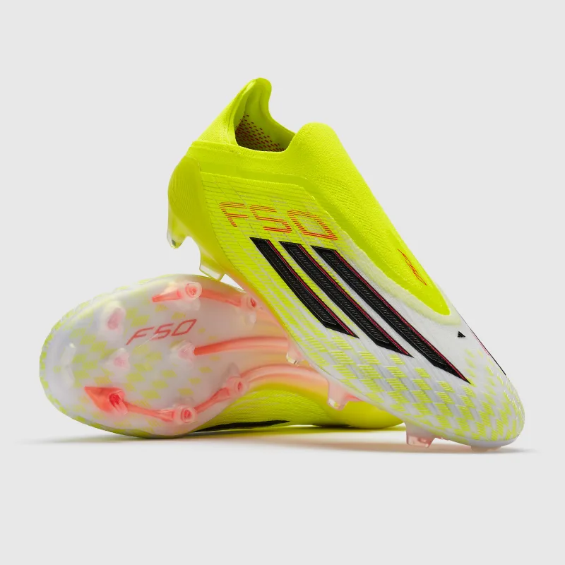 Adidas F50 Elite Laceless Firm Ground Team Solar Yellow Core Black Lucid Red Adult Boots