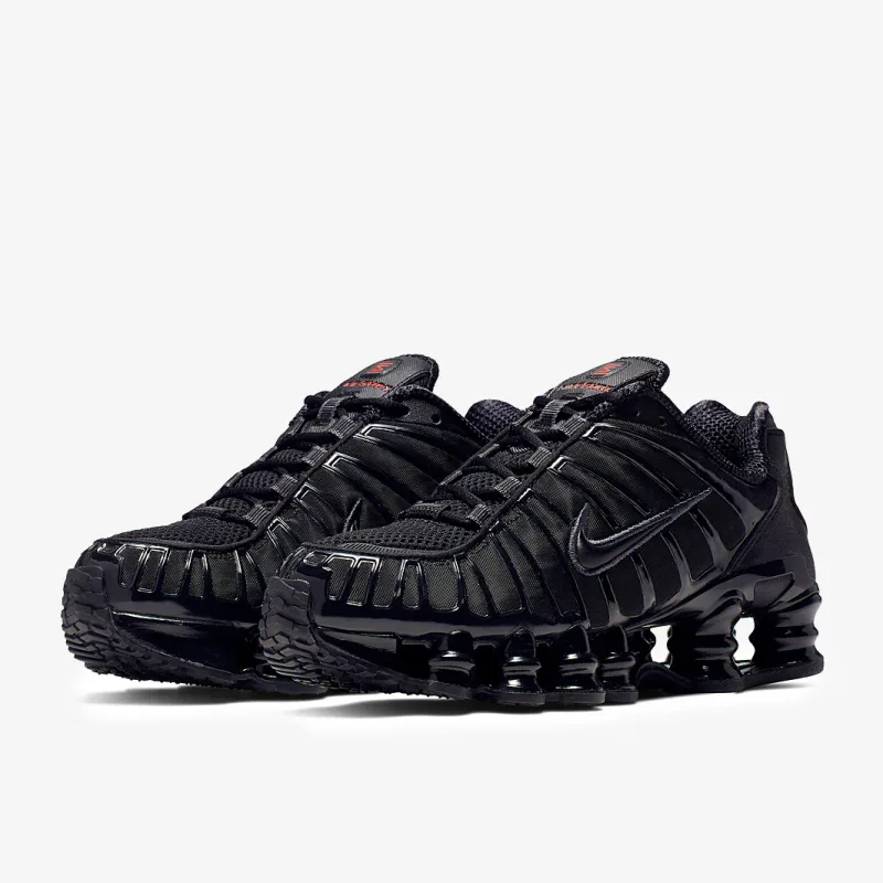 Nike Sportswear Womens Shox Tl Black Metallic Hematite Max Orange Trainers