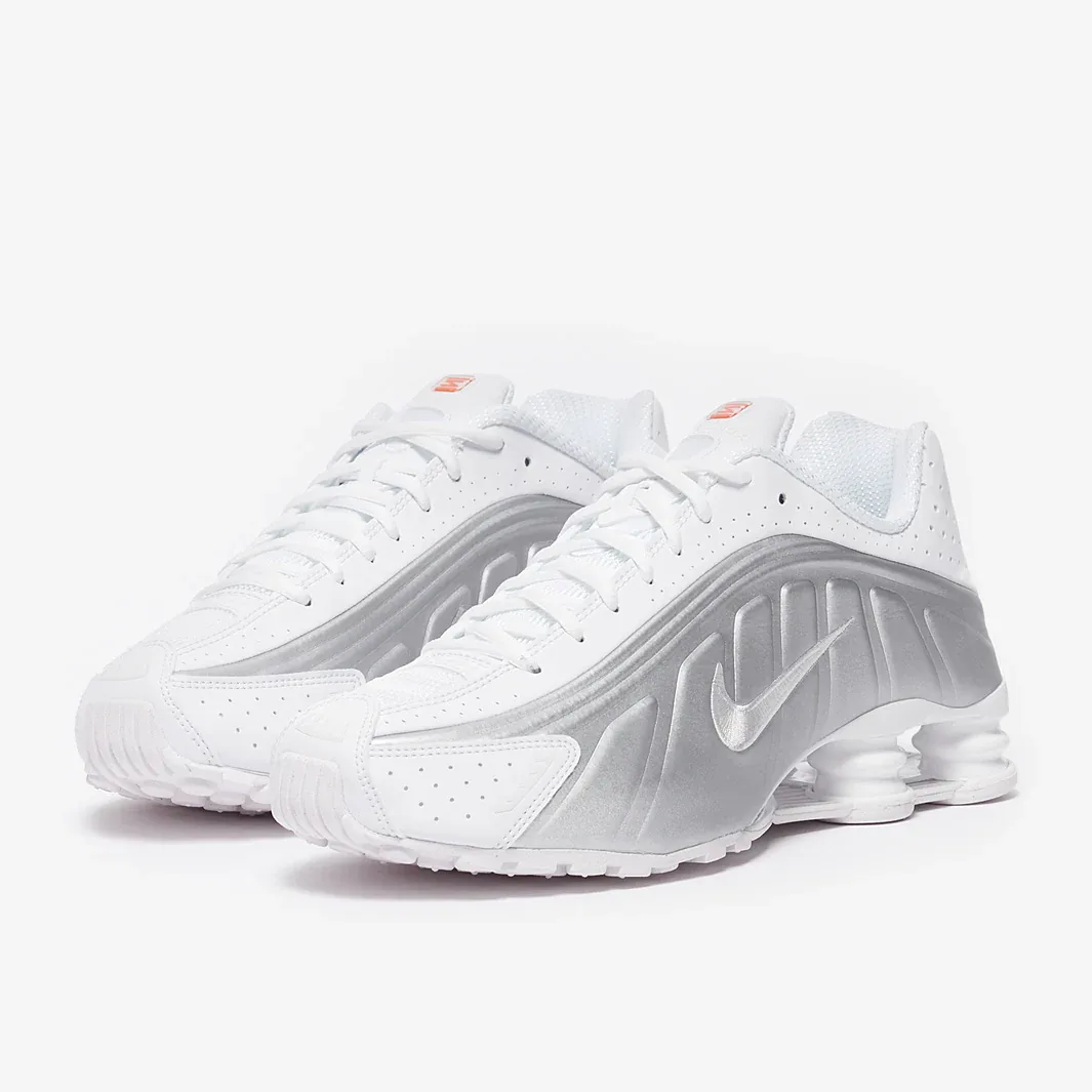 White Metallic Silver White Trainers