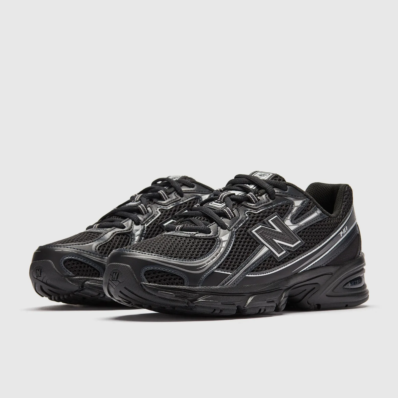 Black Silver Metallic Trainers
