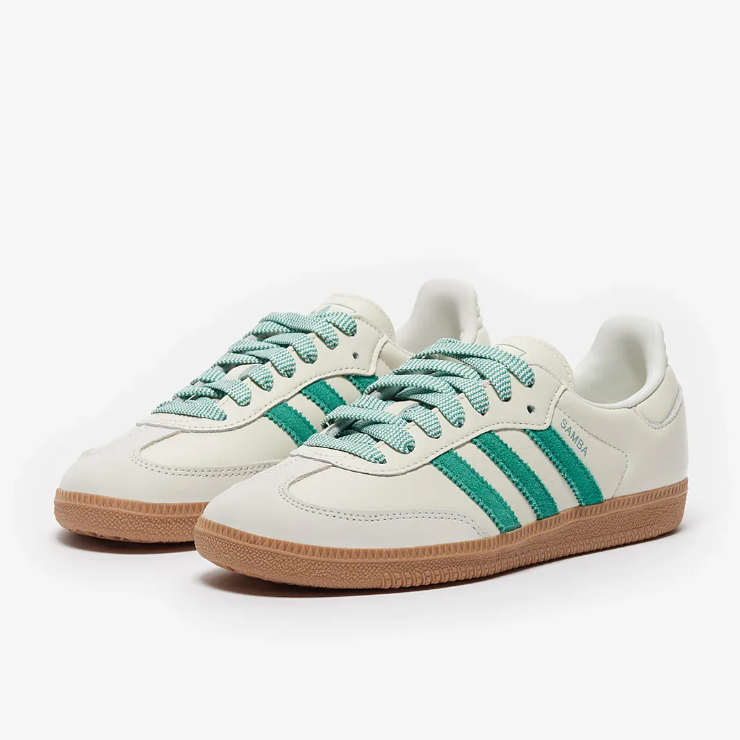 Adidas Originals Womens Samba Og Off White Green Haze Green Trainers