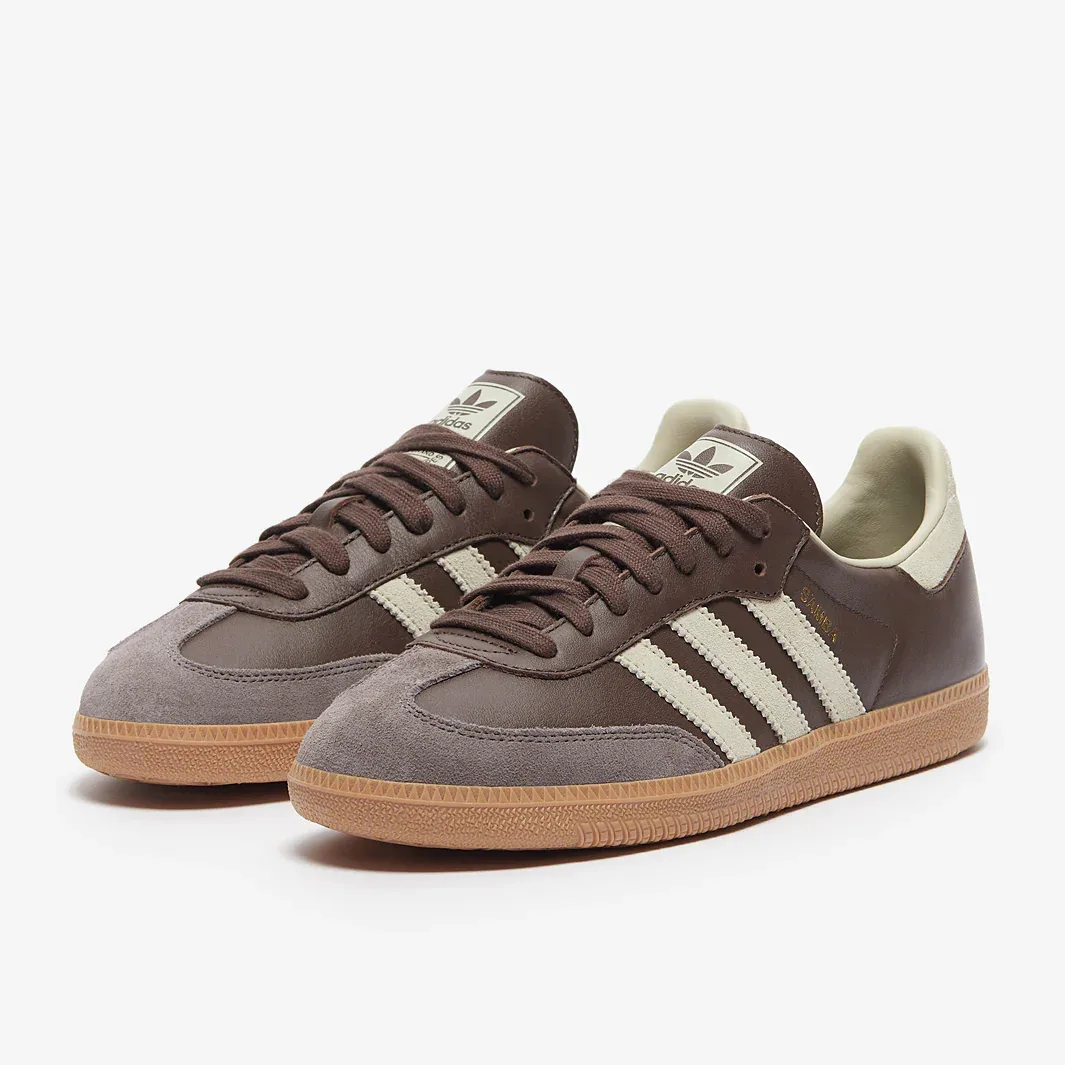 Brown Putty Grey Metallic Gold Trainers