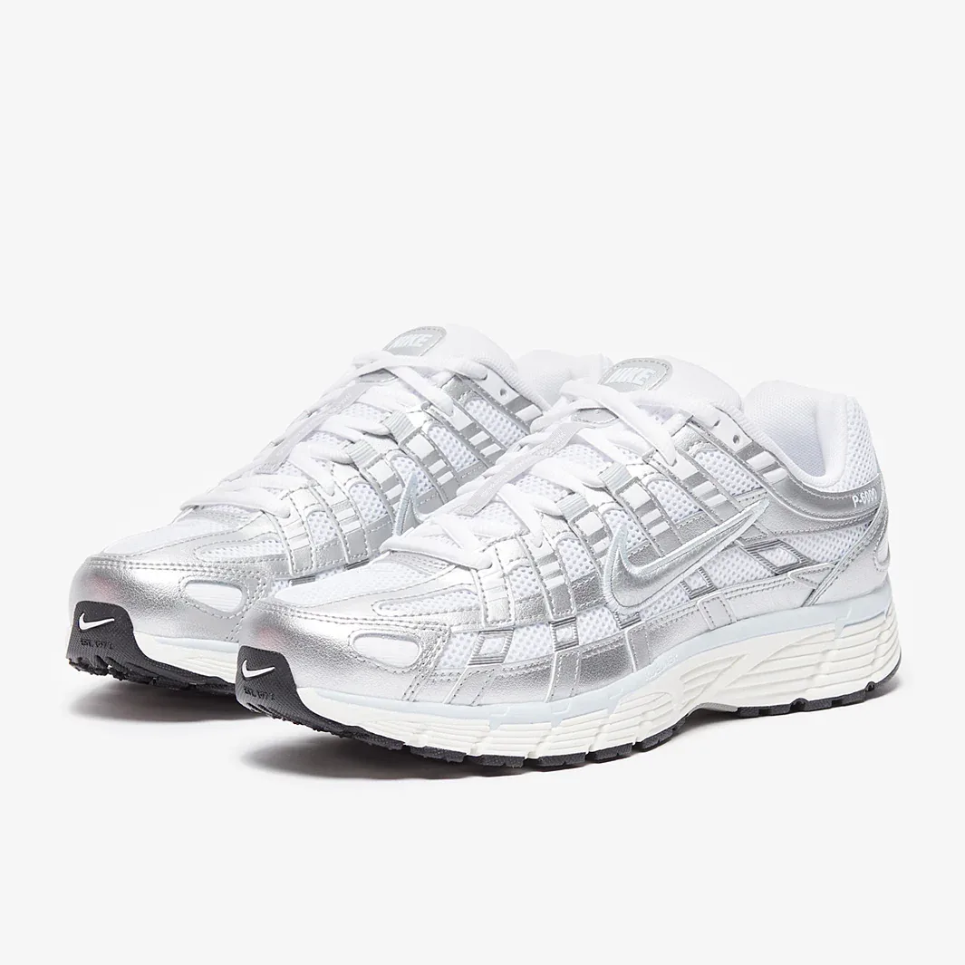 White Metallic Silver Blue Tint Sail Trainers
