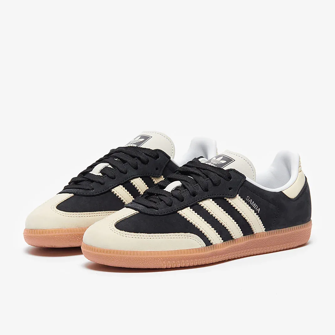 Adidas Originals Womens Samba Og Core Black Wonder White Metallic Silver Trainers
