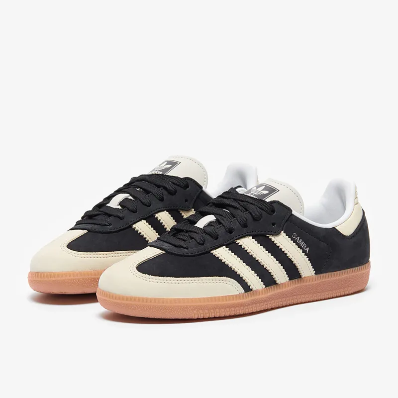 Adidas Originals Womens Samba Og Core Black Wonder White Metallic Silver Trainers