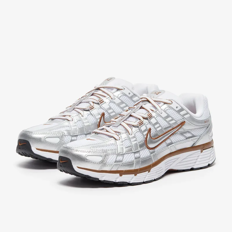 White Metallic Silver Lt British Tan Trainers