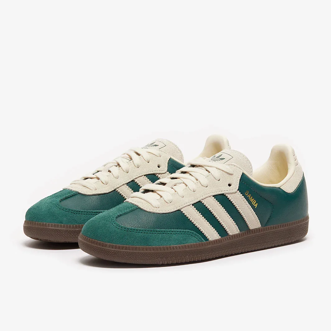Collegiate Green Cream White Gum Trainers