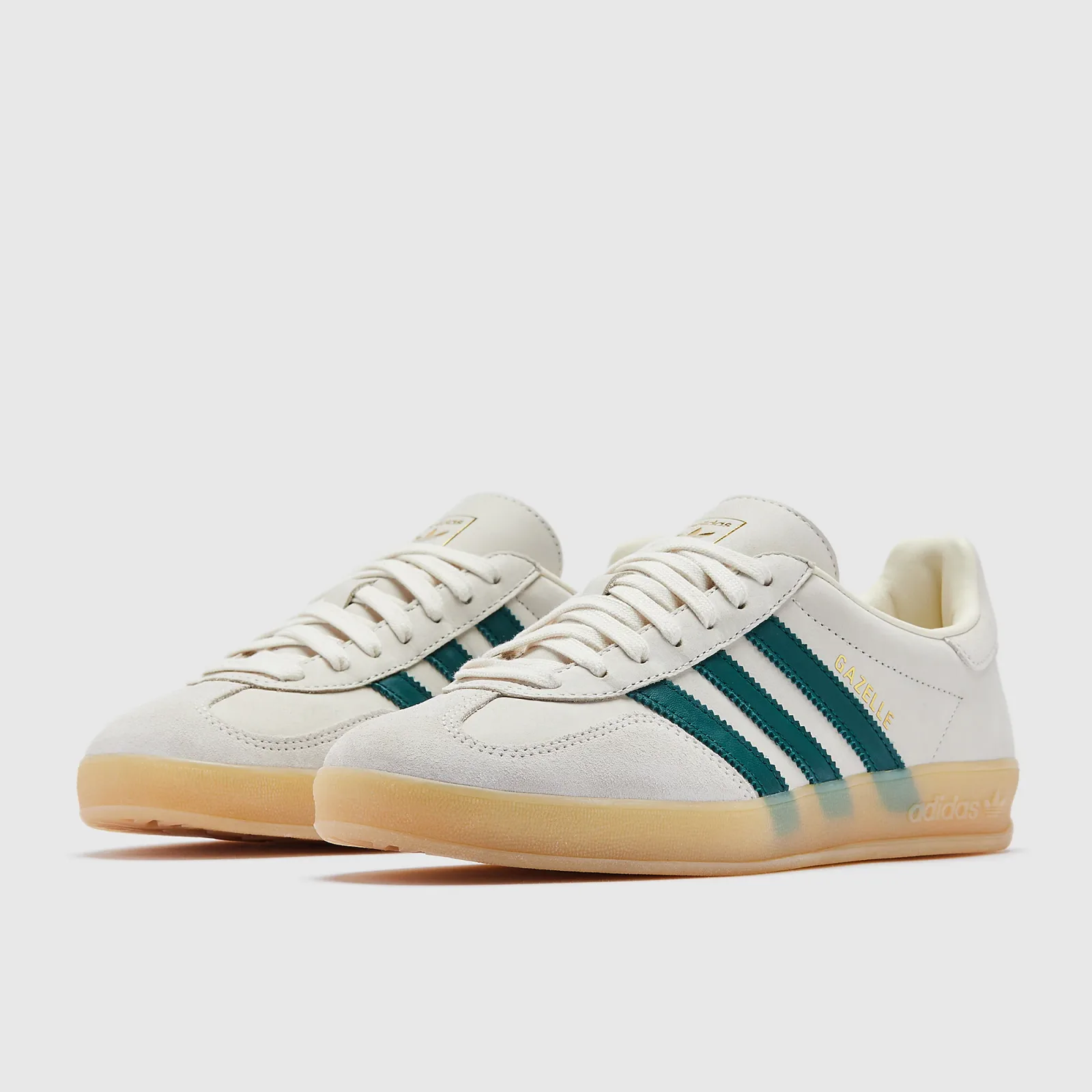 Cream White Collegiate Green Gum Trainers