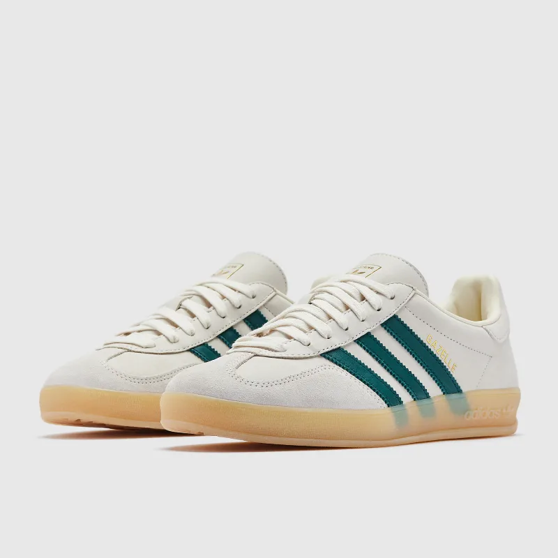 Cream White Collegiate Green Gum Trainers