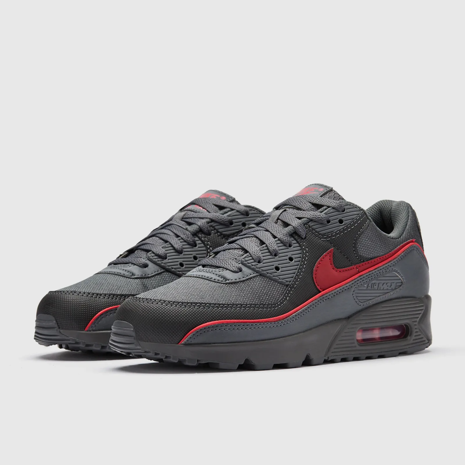 Iron Grey University Red Black Trainers