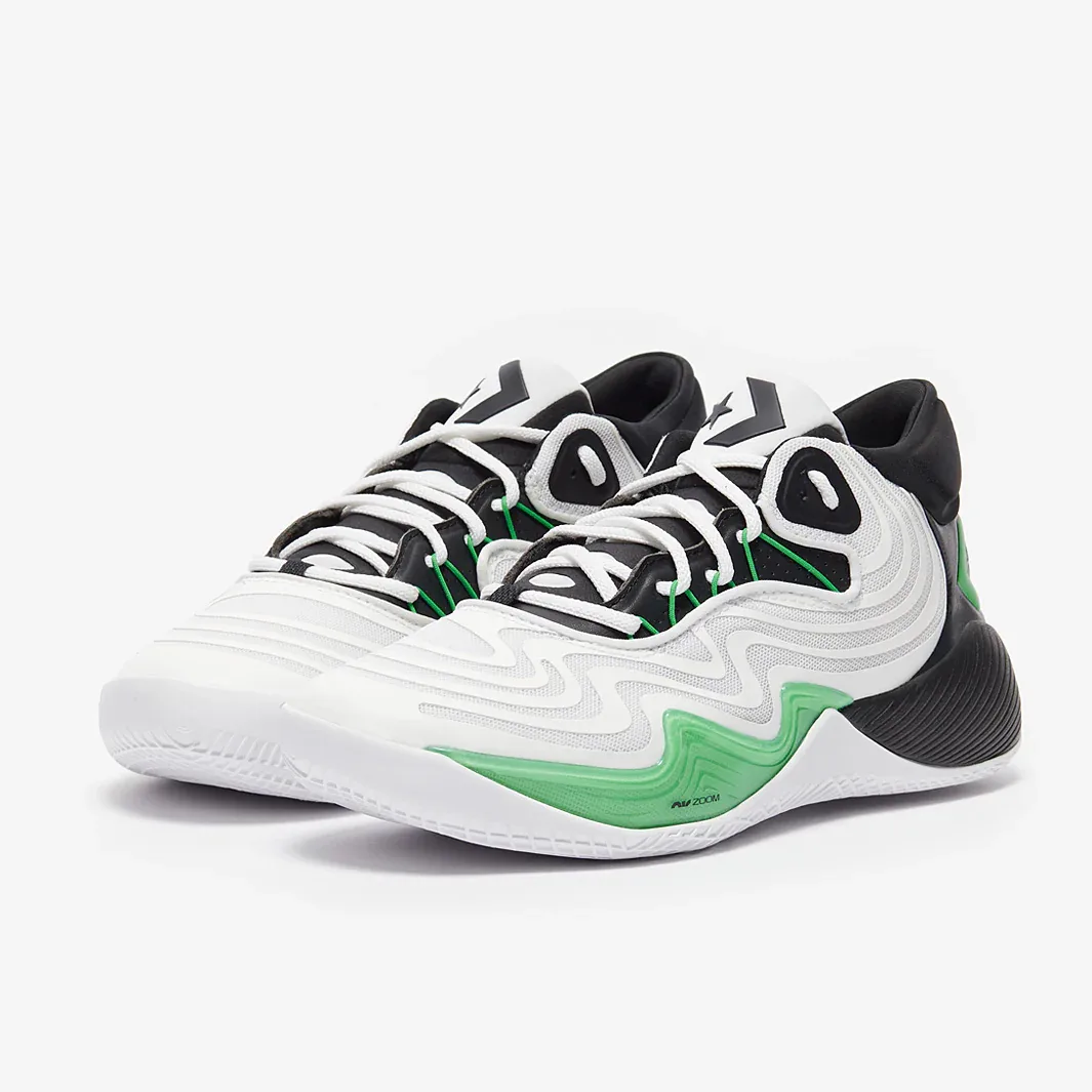 White Black Apex Green Trainers
