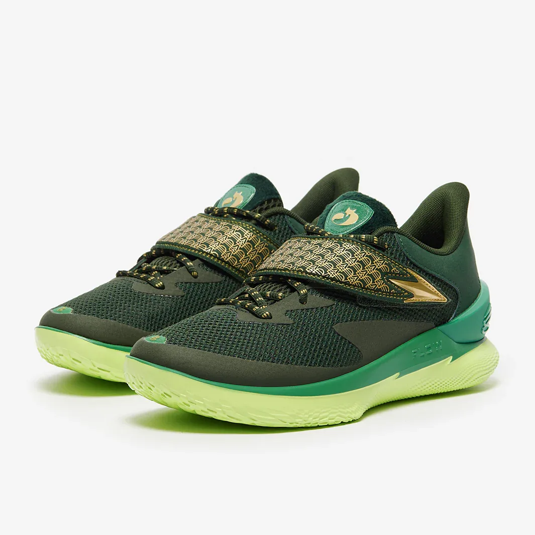 Forest Green Classic Green Metallic Gold Trainers