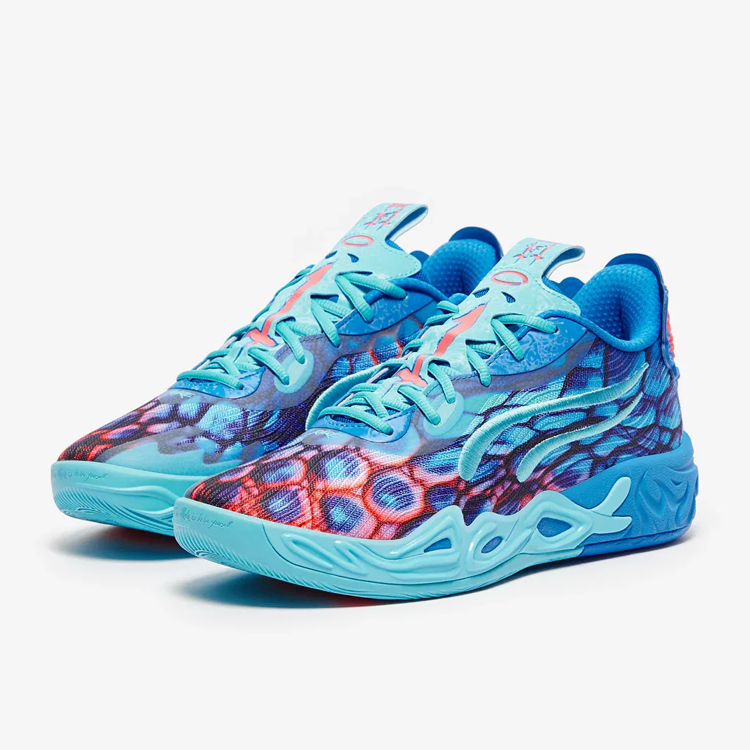 Puma Mb04 Lo Ultra Blue Luminous Pink Green Glare Trainers