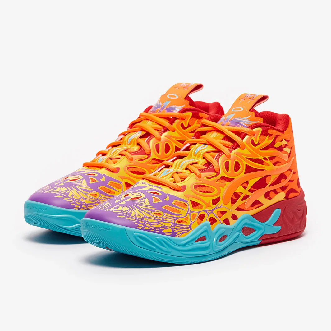 Puma Mb04 Puma Red Orange Glow Fluro Orange Purple Glimmer Trainers