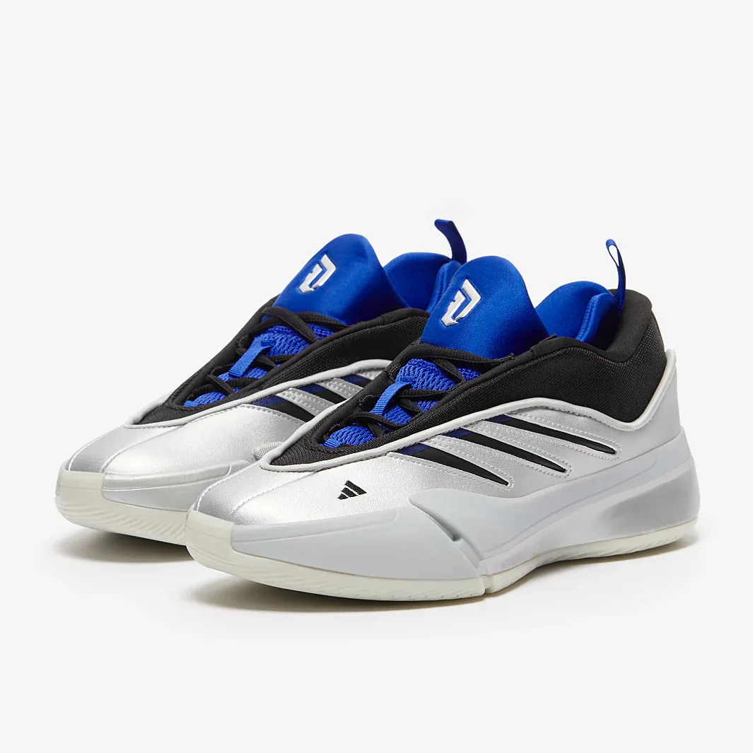 Silver Metallic Core Black Lucid Blue Trainers