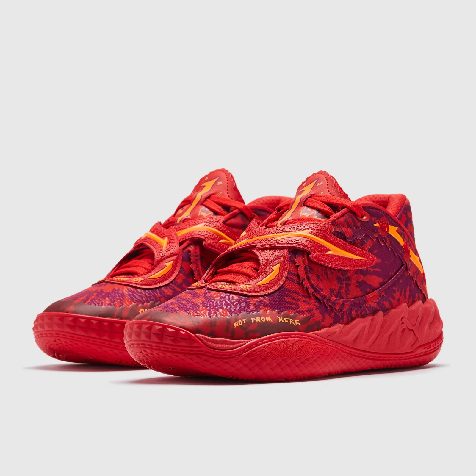 Puma Mb05 Jr Puma Redmagenta Gleam Speed Yellow Trainers