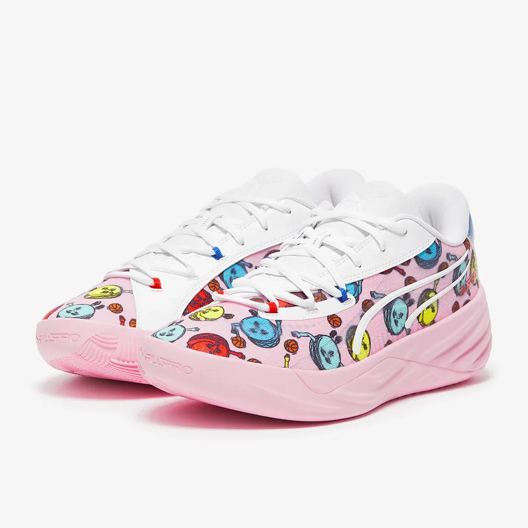 Pale Pink Puma White Trainers