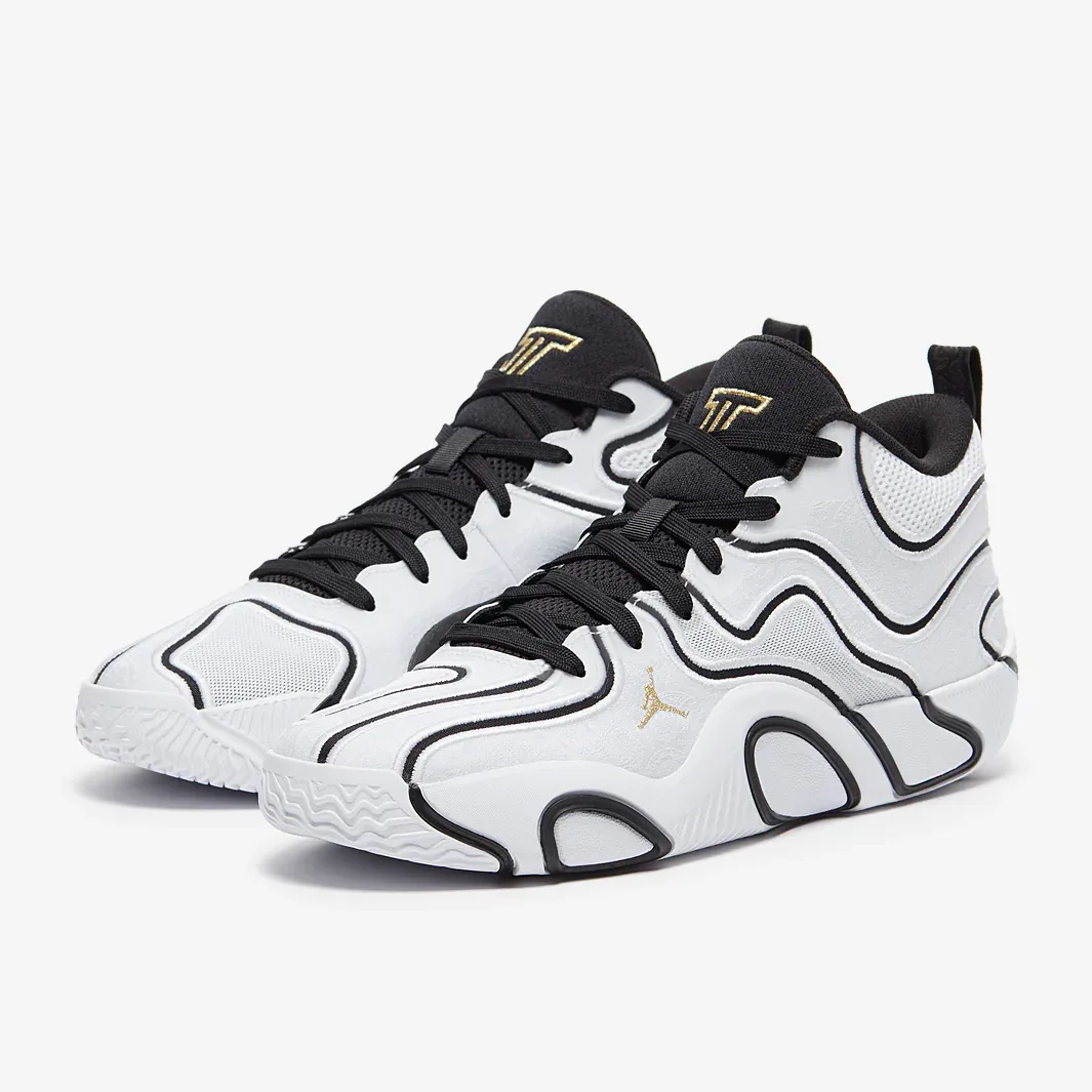 White Metallic Gold Black