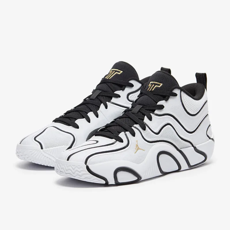White Metallic Gold Black